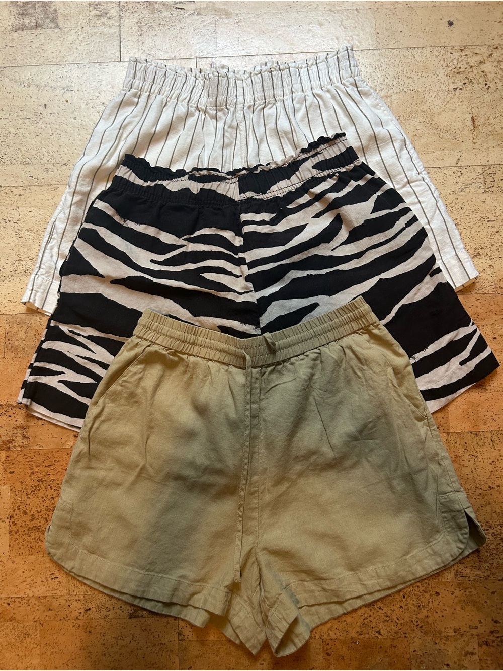 H&M & Frank And Oak Women’s Linen Blend Shorts Bundle | 3 Pairs | S–M